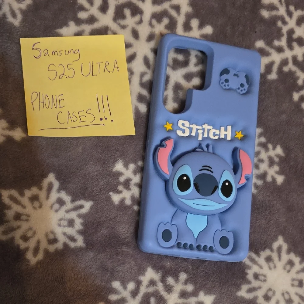 Samsung S25 Ultra Blue Stitch Character Case